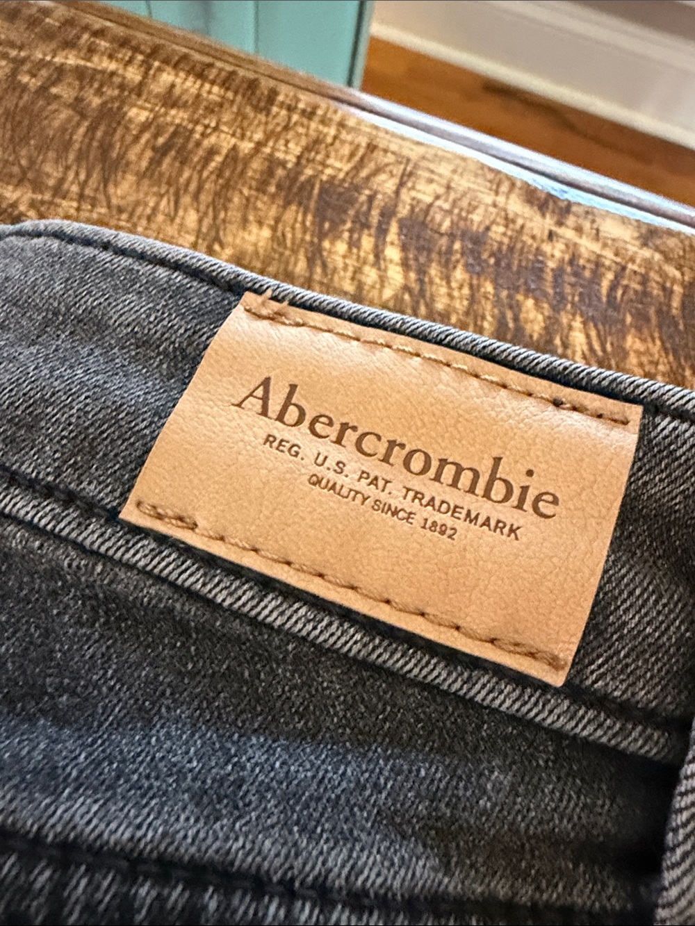 abercrombie kids Dark Gray High Rise Wide Leg Jeans 11/12 LONG - Picture 4 of 4